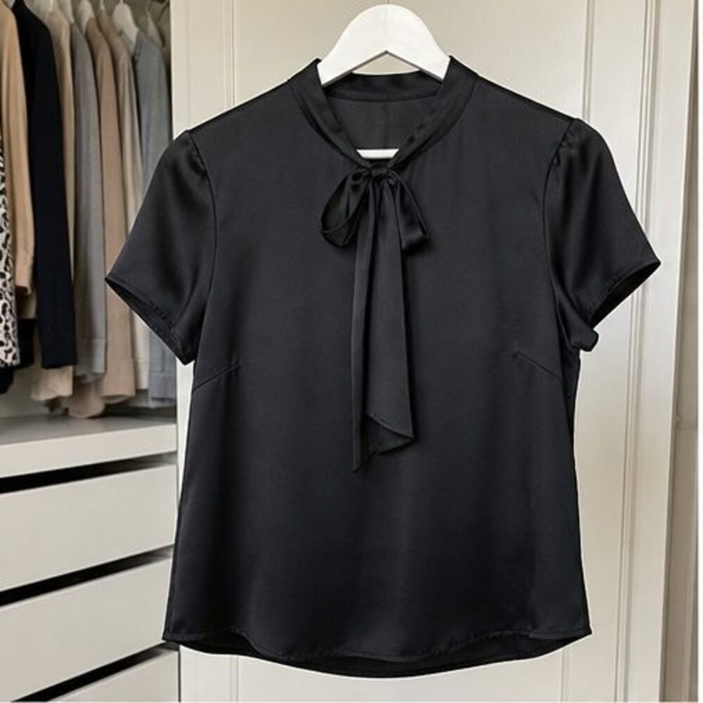 Black Wrap Blouse